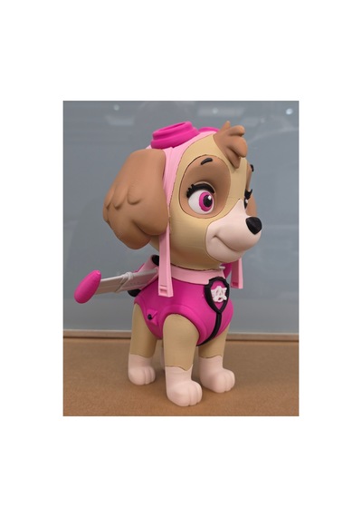 Skye Paw Patrol Figür 20 Cm-3d Baskı-kolleksiyonluk Biblo