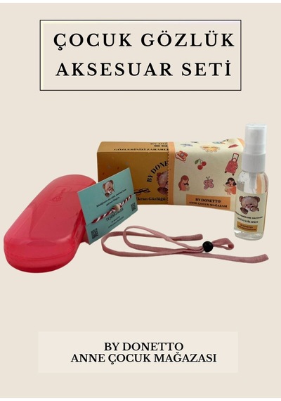 Çocuklar İçin Gözlük Aksesuar Seti Pembe - 628724857
