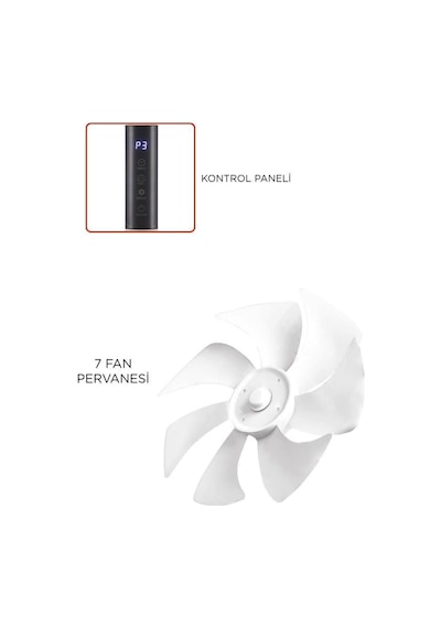 Torima SF-02 Ayaklı 16'' 60 W 3 Kademe 7 Pervaneli Kumandalı Vantilatör