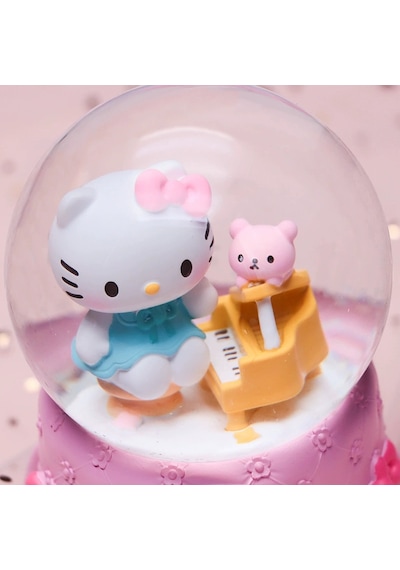 Hello Kitty Happy Temalı Orta Boy Işıklı Müzikli Kar Küresi