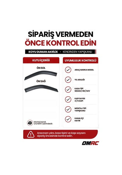 Ford Transit Mk6&mk7 2002-2013 Uyumlu Araca Özel Sport Style Akrilik Cam Rüzgarlığı Koyu 2 Parça
