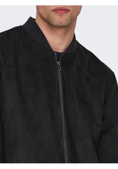 Only & Sons Onslucas Fake Suede Bomber Otw Noos Erkek Siyah Mont - 22027463