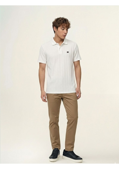 Regular Fit Erkek Polo K.kol Beyaz