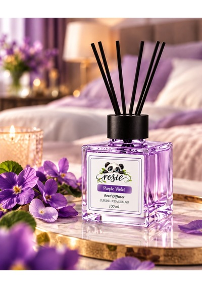 Rosie Mor Menekşe 7'li Çubuklu Oda Kokusu Seti 7 X 100 Ml Yumuşak Çiçeksi Koku Fresh