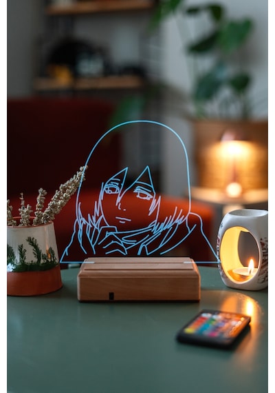 Mikasa Ackerman Aot 16 Renk Gece Lambası