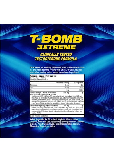 Maximum Human Mhp T-bomb Testosterone Testo Booster 3xtreme 168 Kapsül