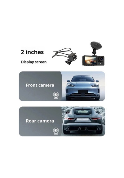 Araç İçi Hd Kamera 3 Kameralı Wifi Özellikli 1080p Full Hd Gece Görüşlü G-sensör Dashcam - 866739625