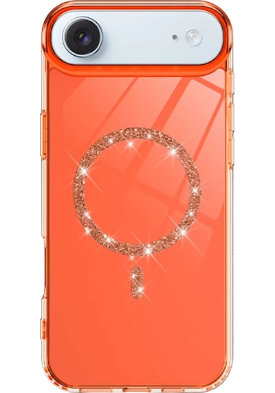 Newface Apple İphone 17 Air Live Diamond Magsafe Kapak - Turuncu