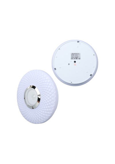 Ayt Poweramster Pm-27329 Beyaz 30x6 Cm 24 Watt Bluetooth Hoparlörlü Tavan Aydınlatma Ses Bombası Hoparlör