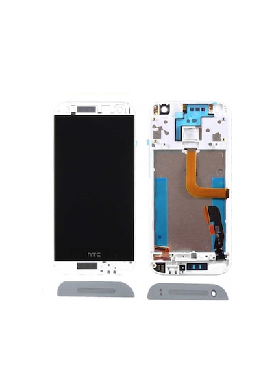HTC Uyumlu One Mini 2 M8 Mini Lcd Ekran Dokunmatik Gümüş Çıtalı