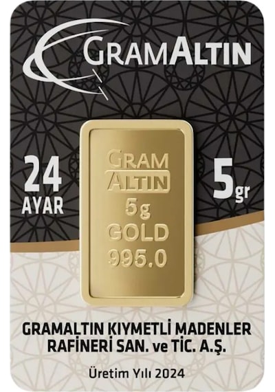 İAR 24 Ayar Külçe Altın 5 G