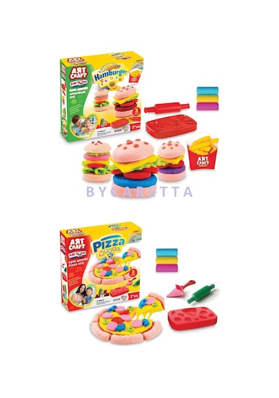 Pizza Seti Oyun Hamuru 150 gr + Hamburger Seti Oyun Hamuru 150 g