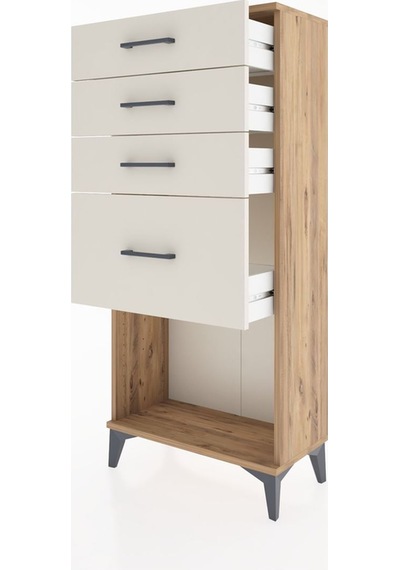 Hyperion Dolap 4 Çekmeceli 60x44x134 Çam-aytaşı Atlas Çam