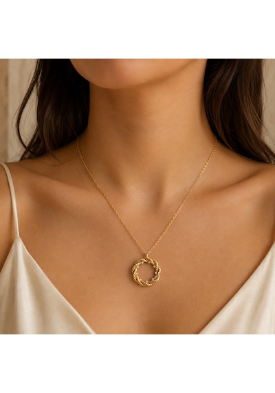 14 Ayar Serendipity Tasarım Altın Kolye Sarı