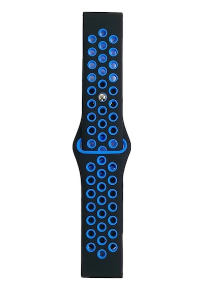 Newface - 309 - Watch 22mm Spor Delikli Kordon - Edntrend - - Siyah-mavi