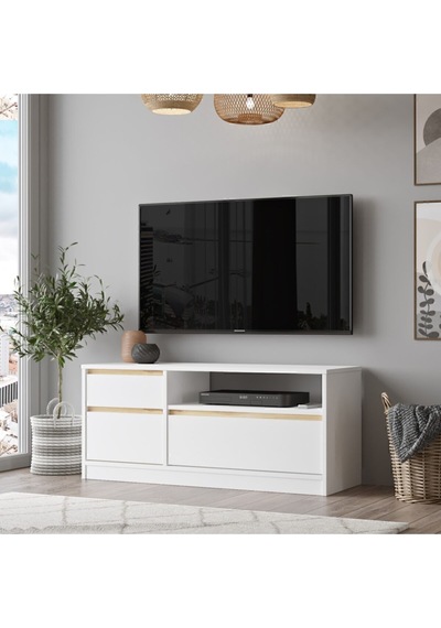 Arya 120cm Tv Ünitesi Sehpası Keçe-beyaz Ary7-wk Beyaz - Keçe