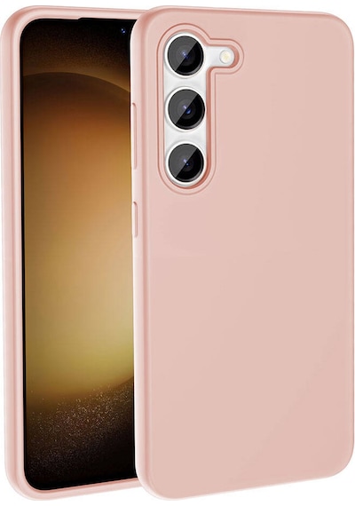 Samsung Galaxy Uyumlu S23 Kılıf M-safe Şarj Özellikli Sıvı Teknolojili Silinebilir Sert Zore Kivi Kapak Pembe