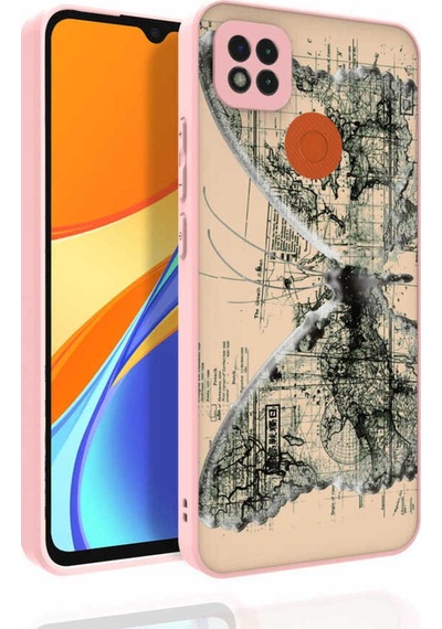 Xiaomi Redmi 9c Kılıf Desenli Kamera Korumalı Parlak Zore Nora Kapak NO4