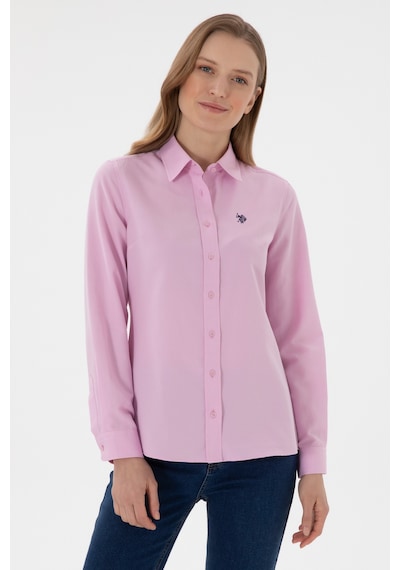U.s. Polo Assn. Kadın Pembe Gömlek Basic 50307726-vr041 Pembe