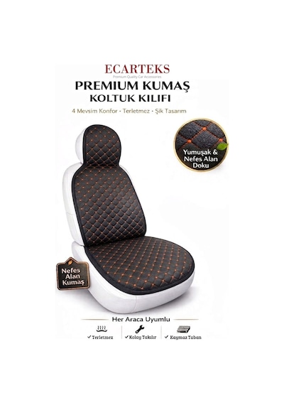 Oto Ön Koltuk Tekli Minder Terletmez Kolay Montaj Universal Koruyucu Kılıf Kumaş 80835727
