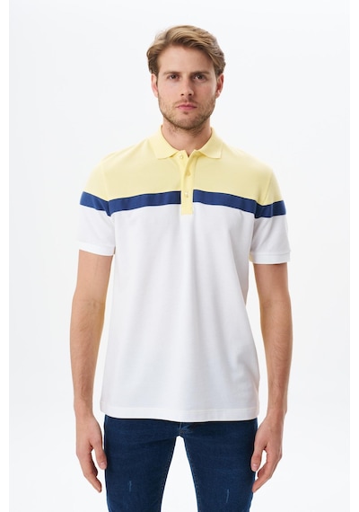 AR-MA Arma Erkek Regular Fit Basic % 100 Pamuk Pike Polo Yaka Tişört Y29374354702 Sarı