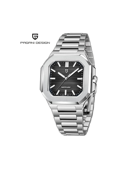 Pd-ys019 Erkek 37mm Japon Vh31 Kronograf Kuvars Saat Safir Kristal 50m Su Geçirmez Işıklı Saat Çok Renkli