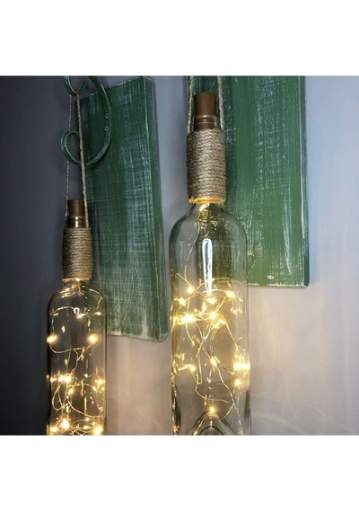 Led Işıklı Fıstık Yeşil Renkli Duvar Aplik 2'li Set Çok Renkli