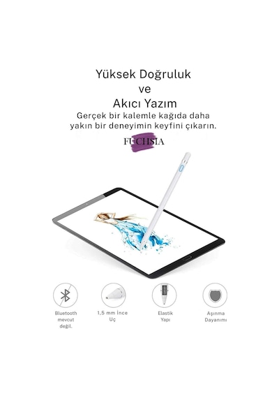 Honor Pad X9 - V9 11'5 İnç Uyumlu Tablet Kalemi Yazım Ve Çizim İçin Kapasitif Tablet Kalemi Beyaz