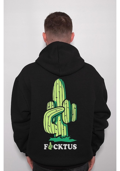 Fcktüs Kaktüs Argo Orta Parmak Sweatshirt Unisex Kapüşonlu Hoodie 001