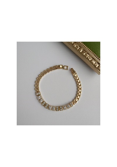 Virace Gold Zirkon Taşlı Segment Zincir Bileklik Elegant Koleksiyonu Xuping Altın Kaplama Çok Renkli