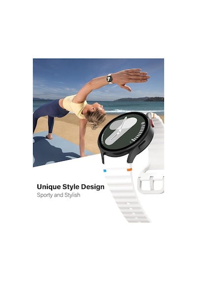 Samsung Galaxy Uyumlu  Watch 7 6 5 4 Fe 40 44 Mm Classic 42 43 46 47 Mm Wave Soft Silikon Kordon Spor