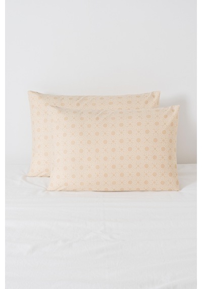 Mix & Match Noelle %100 Pamuk 2 Li Yastık Kılıfı Seti 50 X 70cm Bej