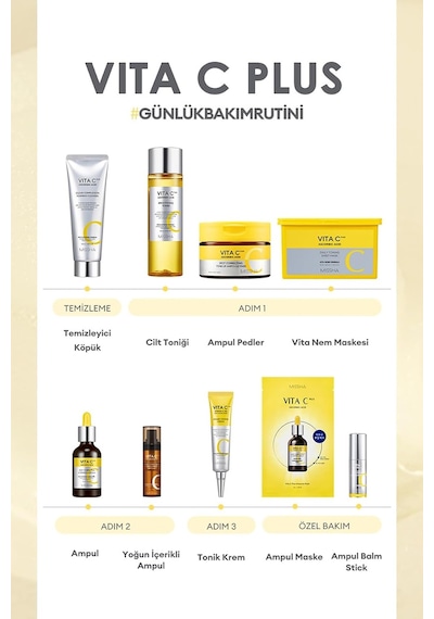 C Vitamini İçerikli Leke Karşıtı Sıkı Görünüm Sağlayan Bakım Ampulü