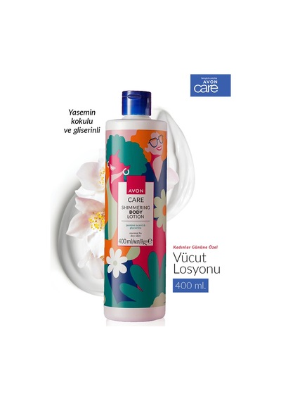 Avon Care Shimmering Gliserin İçeren Yasemin Kokulu Vücut Losyonu 400 ML + El Kremi 75 ML