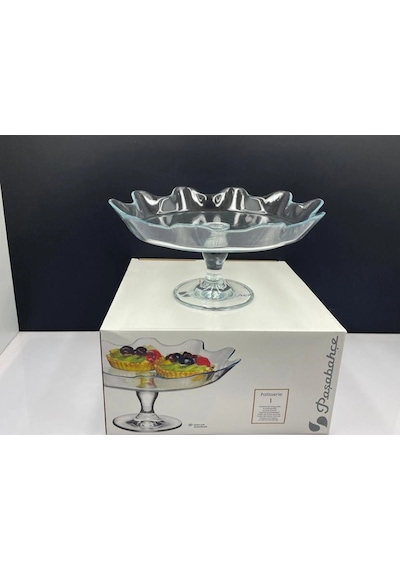 Paşabahçe Patisserie Ayaklı Cam Servis Tabağı 32 Cm Şeffaf