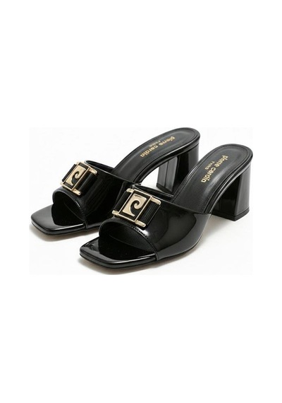 Pierre Cardin 55787 Rugan 7 Cm Yüksekliği Topuklu Kadın Terlik Siyah