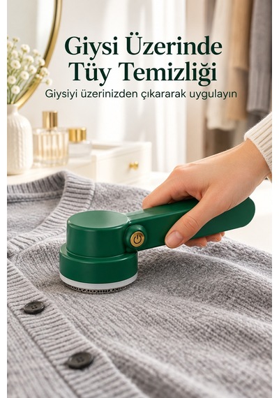 Yeşil Gövdeli Şarjlı Giysi Tüy Temizleme Makinesi Belirtilmemiş