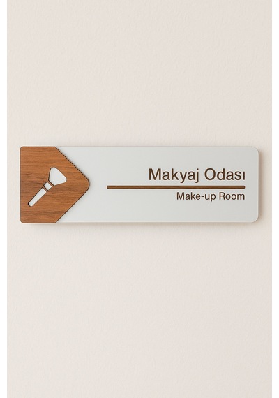 Makyaj Odası Ofis Oda Kapı İsimliği Yönlendirme Tabelası Levhası Kişiselleştirilebilir