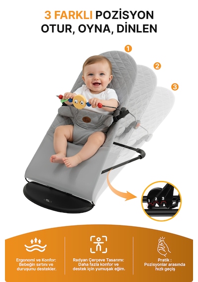 Livenzi Mobibaby Anakucağı Cotton Deluxe - Gri