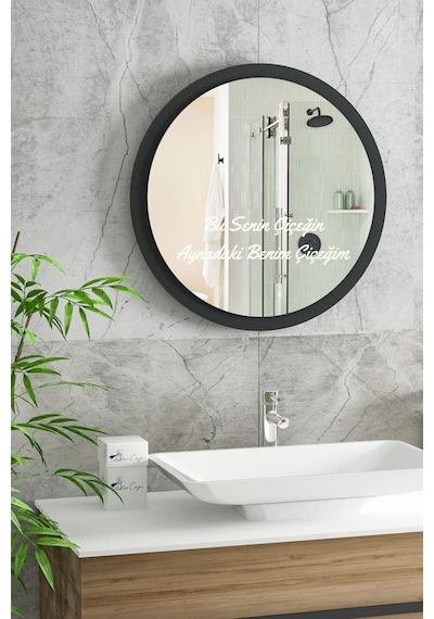 Ayna İçin Sticker Bu Senin Çiçeğin Aynadaki Benim Çiçeğim Yazısı Cam İçin Sticker Yazı