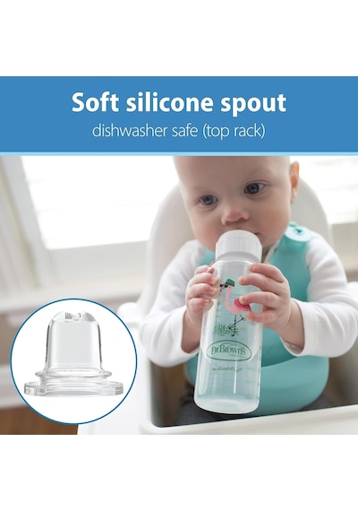 8 Oz/250 Ml Pp Dar Ağız + Sippy Biberon Bardak, Flamingo, Tekli Paket Çok Renkli