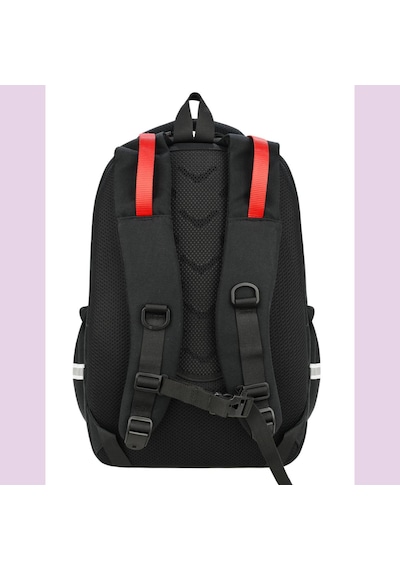 Ortopedik Ultra Lüx Büyük Boy 45 32 25 Cm Su Geçirmez Laptop Bölmeli Sırt Çantası Siyah