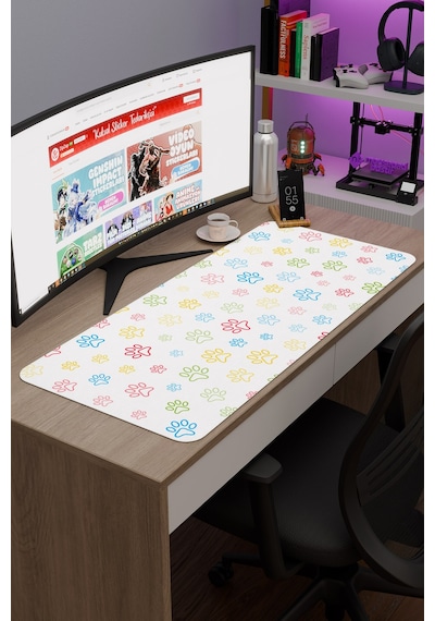 Pati Kaymaz Dikişli Kauçuk Oyuncu Mousepad V1 - 90x40 Xxl Gaming Mouse Pad Fare Altlığı