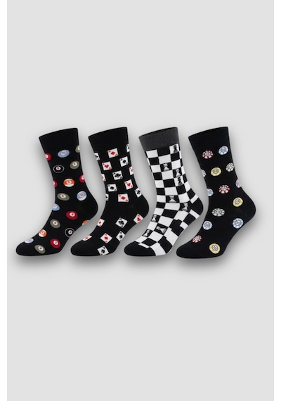 Socketta 4'lü Karışık Renk Erkek Fashion Pamuk Dikişsiz Takviyeli Gaming Soket Çorap - Premium Siyah Socketta 4'lü Karışık Renk Erkek Fashion Pamuk Dikişsiz Takviyeli Gaming Soket Çorap - Premium Siyah
