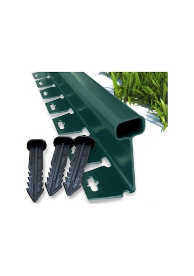 Yeşil Düz Çim Ayırıcı Sınırlayıcı 20 Metre 8 Adet X 2,5 Metre Sabitleme Kazığı 40 Adet Hediye
