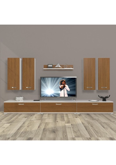 Decoraktiv Eko 8d Slm Tv Ünitesi Tv Sehpası Beyaz - Ceviz