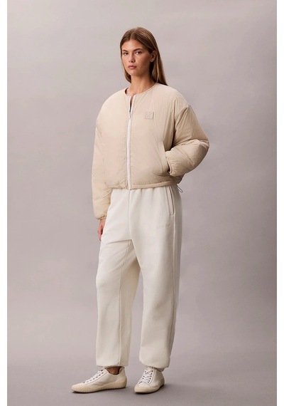Calvin Klein Jeans Logolu Kapitone Astarlı Kadın Ceket Lv044d511g-67u Beyaz