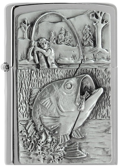 Zippo Bass Fishing Logo Açık Gri - Füme