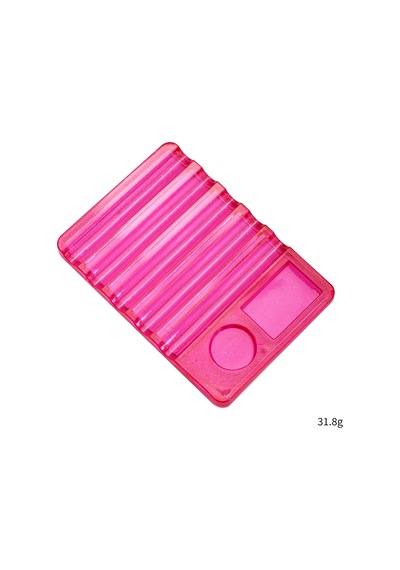 Mini Manikür Protez Tırnak Fırça Standı Ve Renk Paleti Pembe