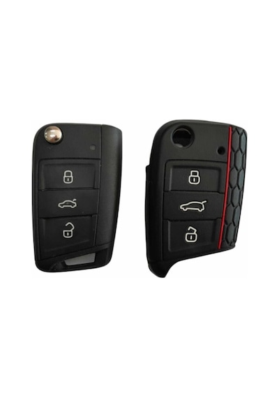 Silikon Anahtar Kılıfı Seat Skoda Vw Golf Leon Polo Ibiza Süper B Passat Tiguan Alteca Arona
